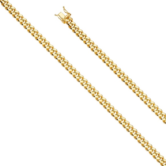 14K Yellow Gold 6.5 mm Hollow Miami Cuban - 8.5”